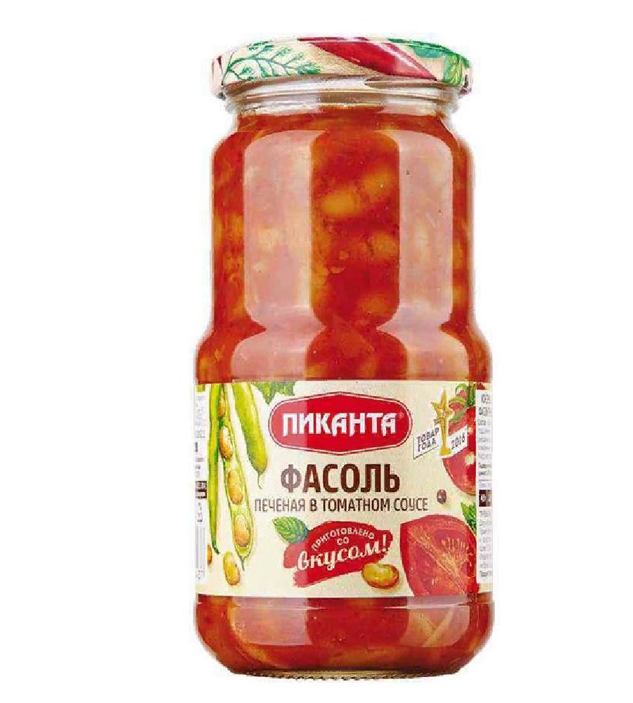 Фасоль Пиканта печёная в томатном соусе ст/б 470г